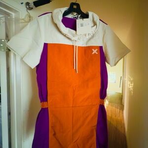Kenzo Orange and Purple Mini Dress